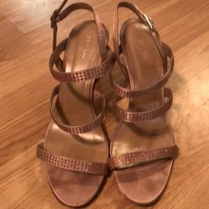 Rose gold sandals